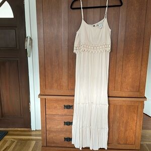American Rag cream and tan dress size Large